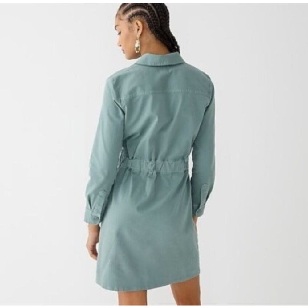 J. Crew Cotton Long Sleeve Zip Up Dress Size 10 - Picture 2 of 13